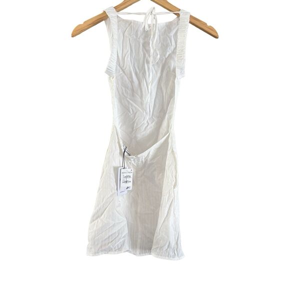 Princess Polly Swoon White Open Back Cotton Mini Dress Size 0 NWT $65 - Picture 7 of 11